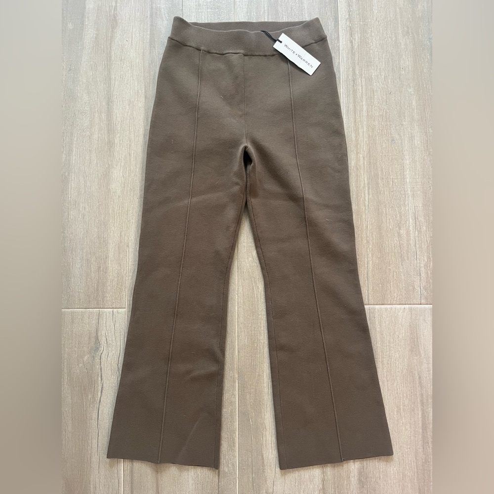 WHITE + WARREN 

Brown High-Waisted Pants